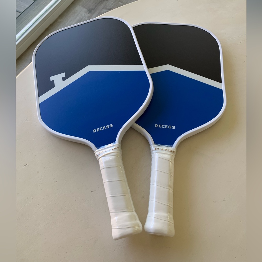 Recess Pickleball Paddle Brand New Set of 2 Custom with White Handles